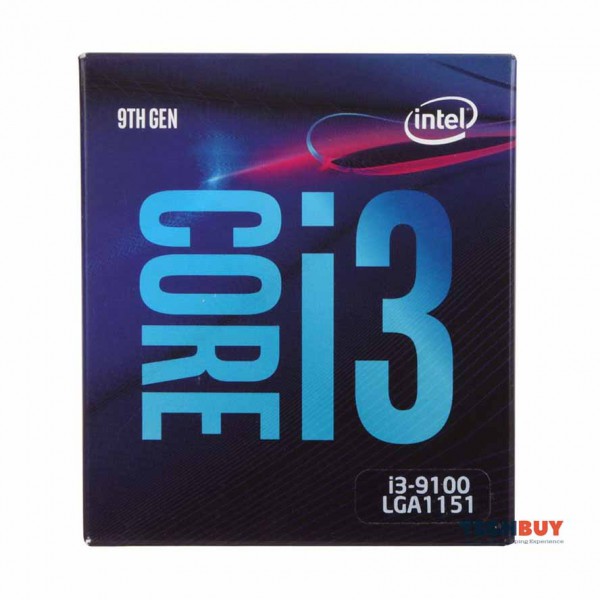 Bộ Xử Lí CPU Intel Core i3-9100 (3.6GHz turbo up to 4.2GHz, 4 nhân 4 luồng, 6MB Cache, 65W, UHD 630) - Socket Intel LGA 1151-v2
