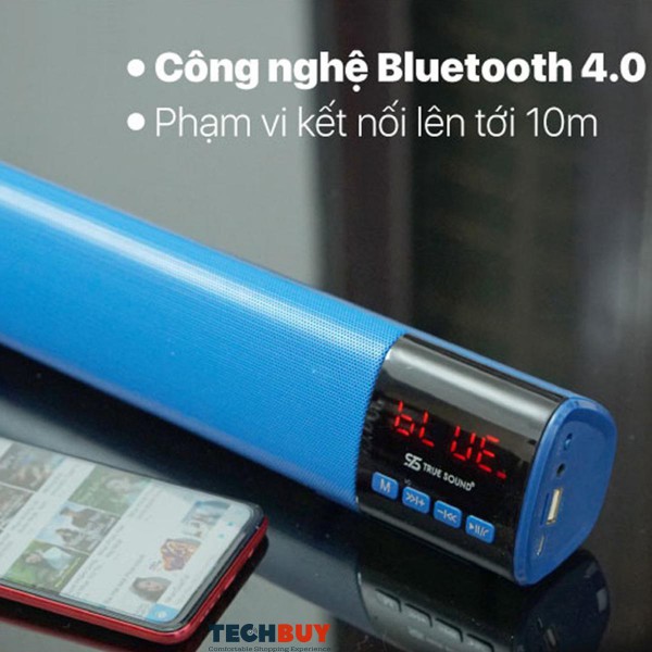 Loa BluetoothTrue Sound LED 668 kèm đồng hồ, FM, nghe nhạc thẻ nhớ, USB
