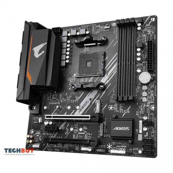 Mainboard Gigabyte B550M AORUS ELITE (Chipset AMD B550, Socket AM4, m-ATX, 4 khe RAM DDR4)