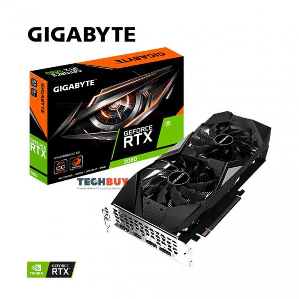 VGA GIGABYTE GeForce RTX™ 2060 WINDFORCE OC 6G(GV-N2060WF2OC-6GD)