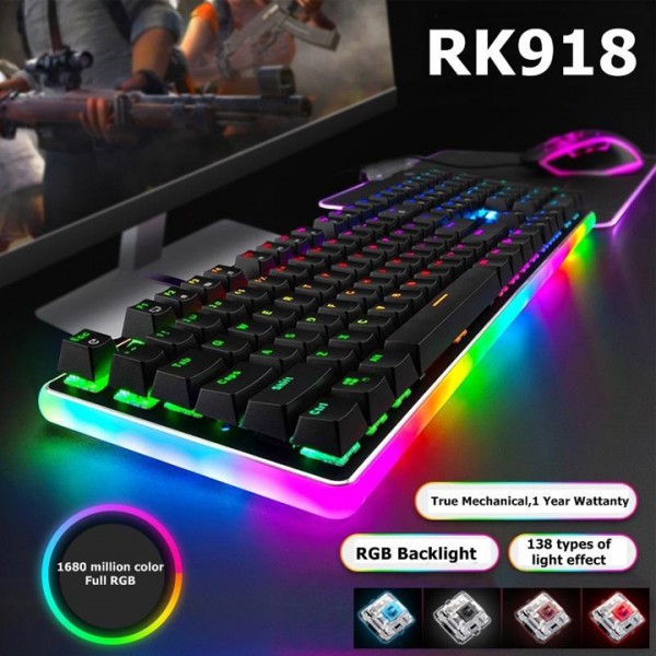 Bàn Phím Cơ Royal Kludge RK918 RGB ( LED RGB + LED Viền RGB )